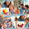 16 Set Canvas Panels and Easel Painting Kit,8 x 10 in Painting Canvases with Easel,16 Acrylic Paint Strips with 32 Brushes,16 Palettes,Art Painting Kits for Birthday Party Favors
